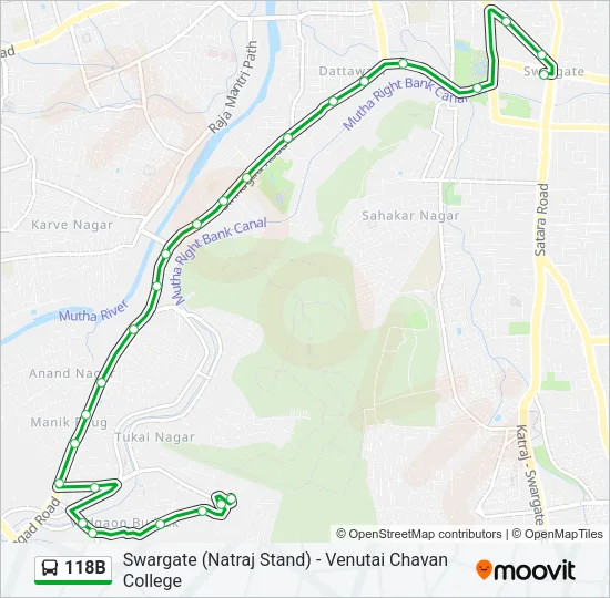 118B Bus Line Map
