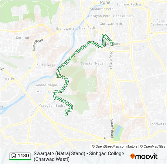 118D Bus Line Map