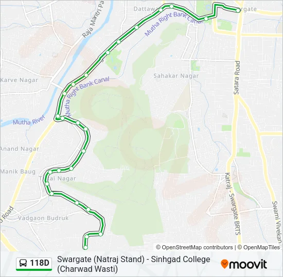 118D Bus Line Map