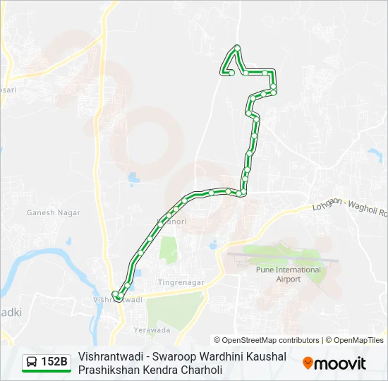 152B Bus Line Map