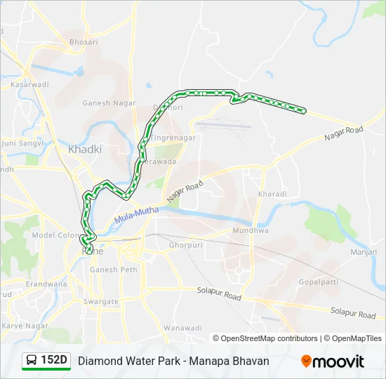 152D Bus Line Map