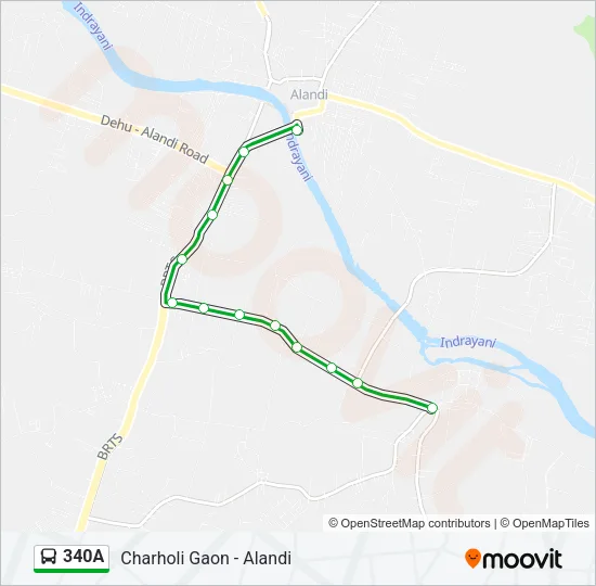 340A Bus Line Map