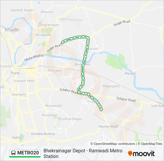 METRO20 Bus Line Map