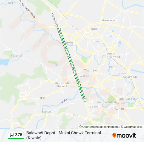 375 Bus Line Map