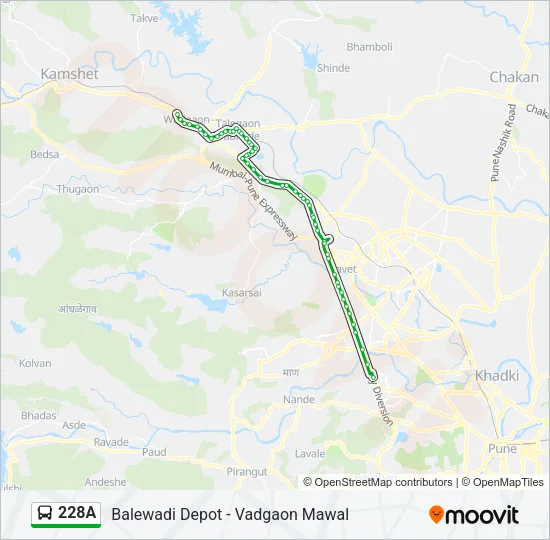 228A Bus Line Map