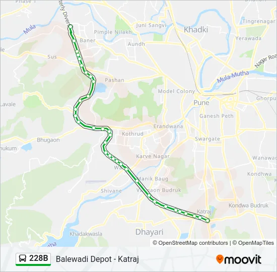 228B Bus Line Map