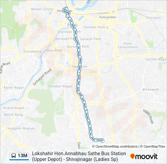 13M Bus Line Map