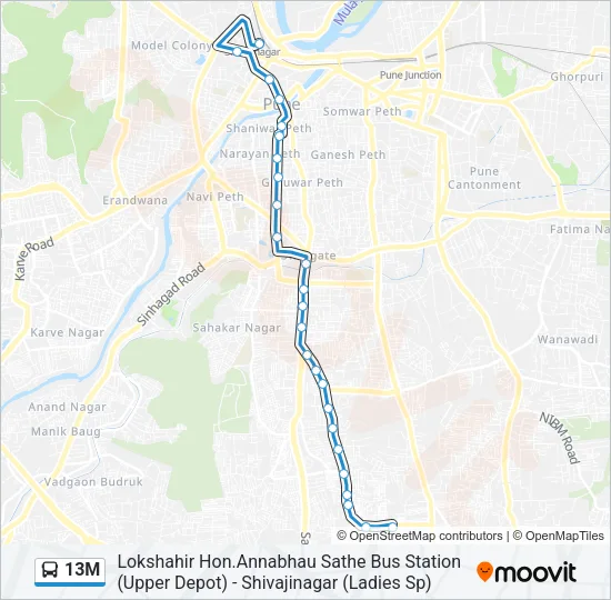 13M Bus Line Map