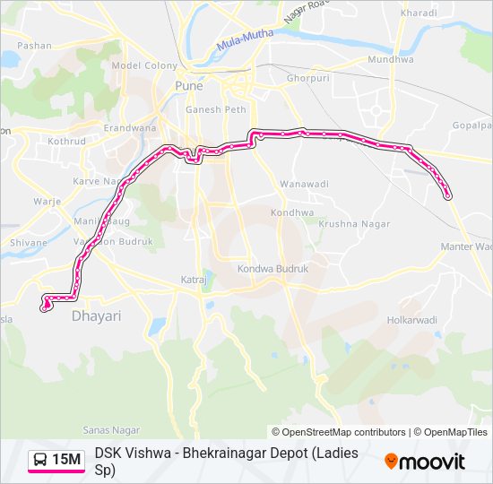 15M Bus Line Map
