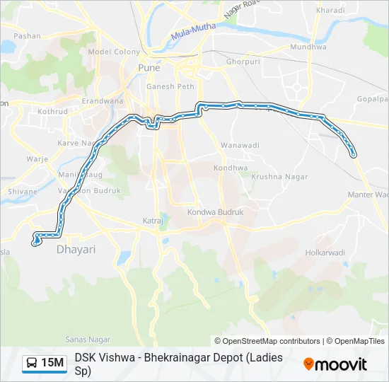 15M Bus Line Map