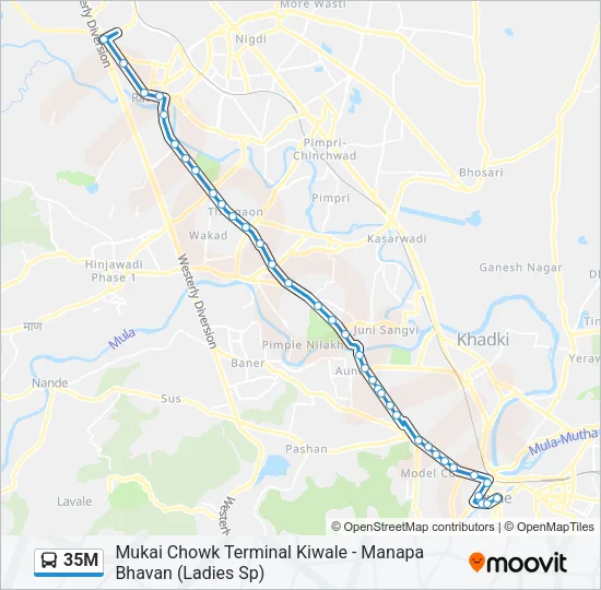 35M Bus Line Map