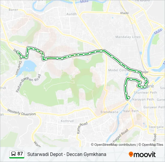87 Bus Line Map