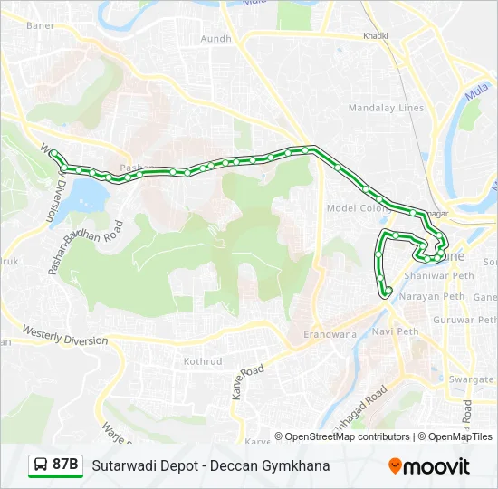 87B Bus Line Map