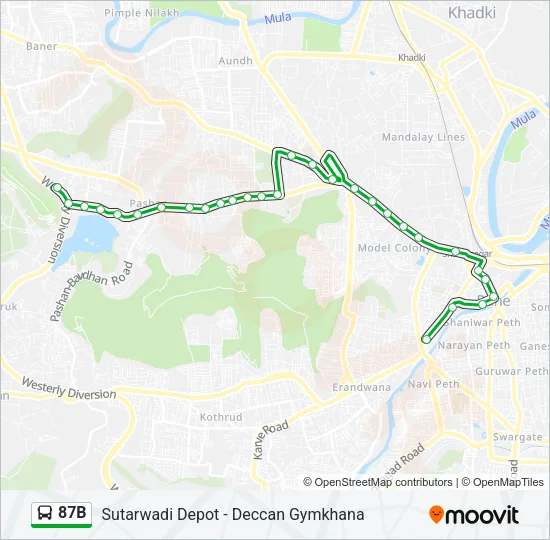 87B Bus Line Map