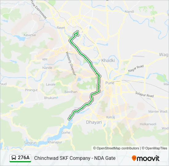 276A Bus Line Map
