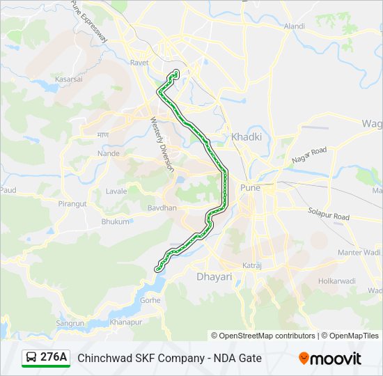 276A Bus Line Map