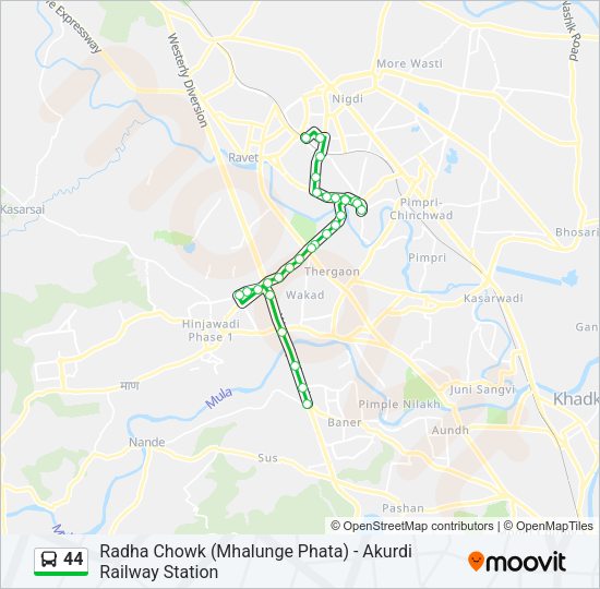 44 Bus Line Map