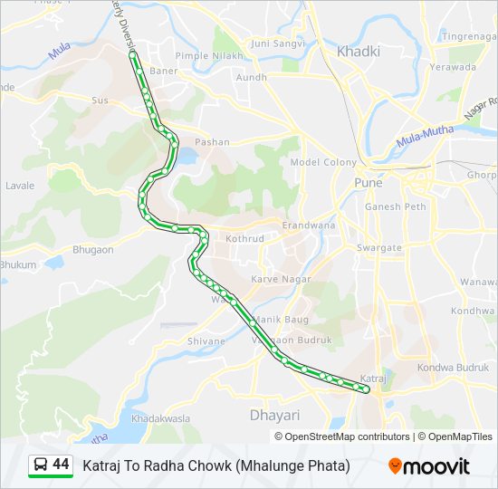 44 Bus Line Map