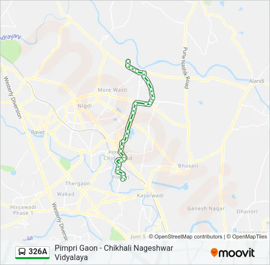 326A Bus Line Map
