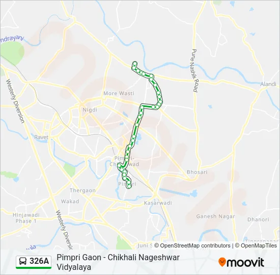 326A Bus Line Map