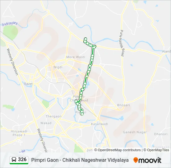 326 Bus Line Map