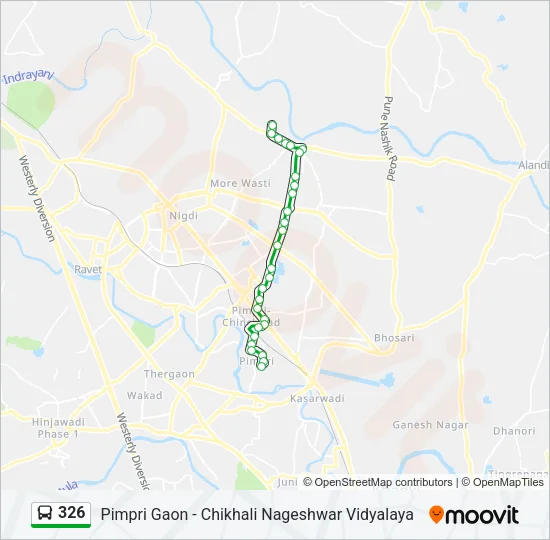 326 Bus Line Map