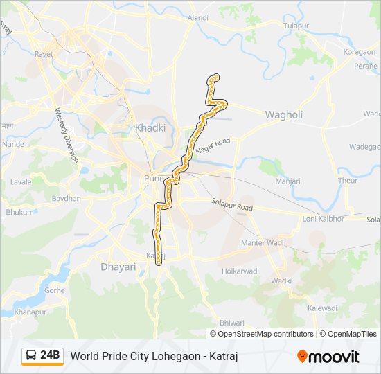 24B Bus Line Map