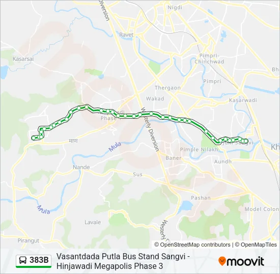 383B Bus Line Map