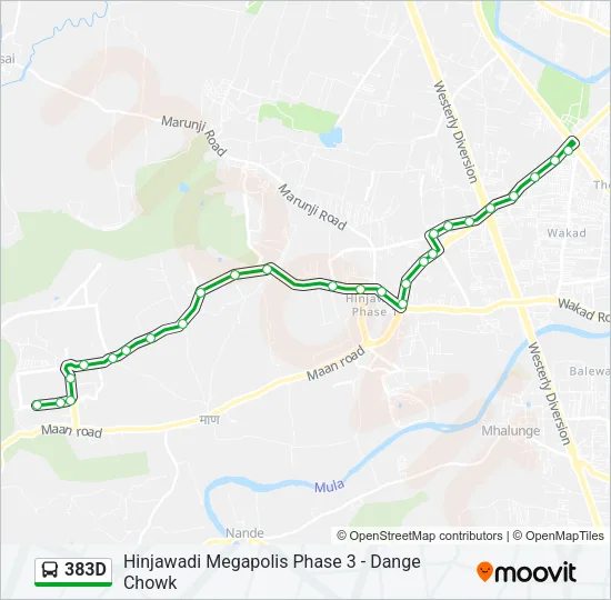 383D Bus Line Map