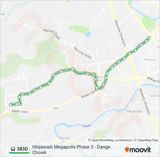 383D Bus Line Map