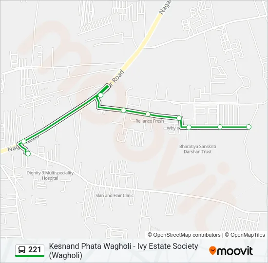 221 Bus Line Map