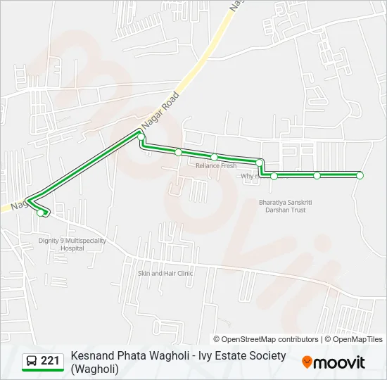 221 Bus Line Map