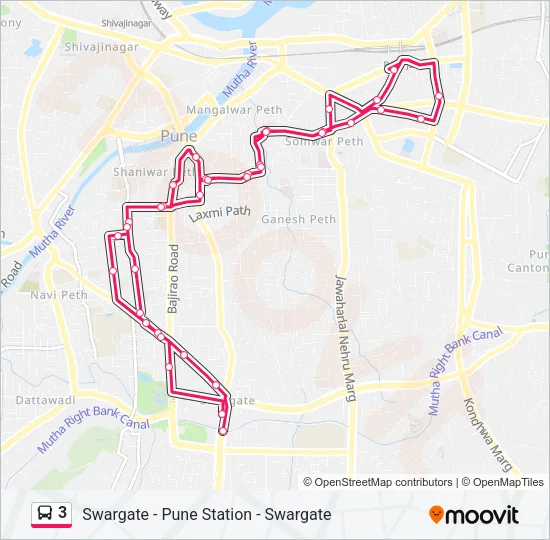 3 Bus Line Map