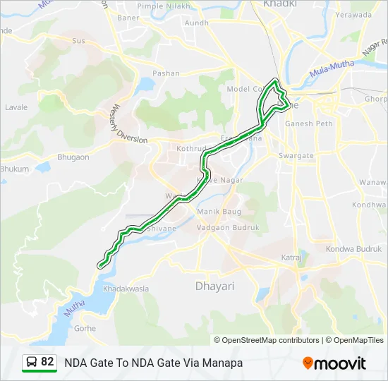 82 Bus Line Map