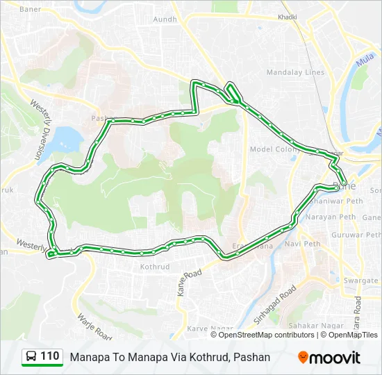 110 Bus Line Map