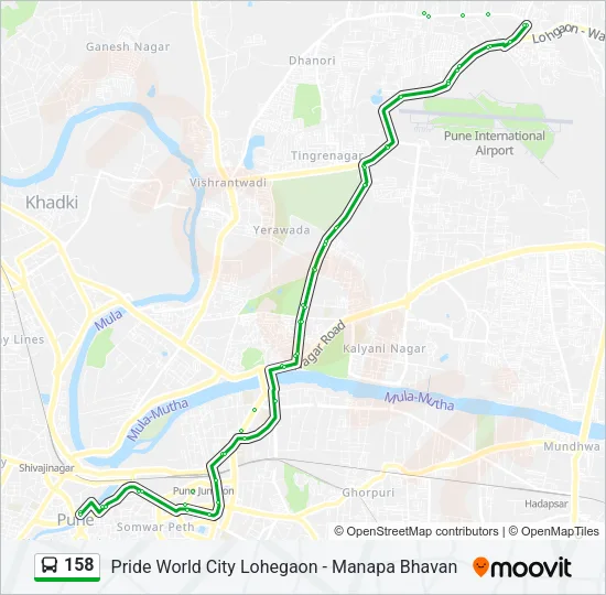 158 Bus Line Map