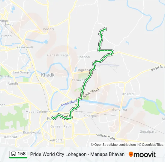 158 Bus Line Map