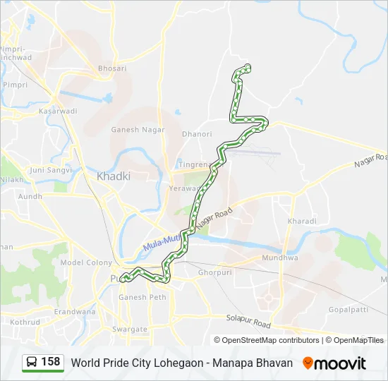 158 Bus Line Map