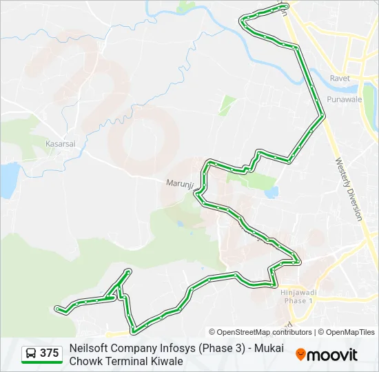 375 Bus Line Map