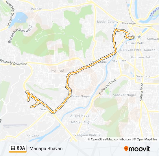 80A Bus Line Map