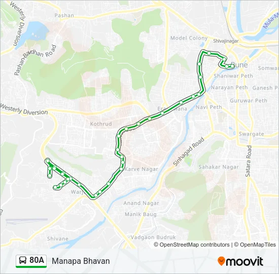 80A Bus Line Map