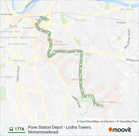 177A Bus Line Map