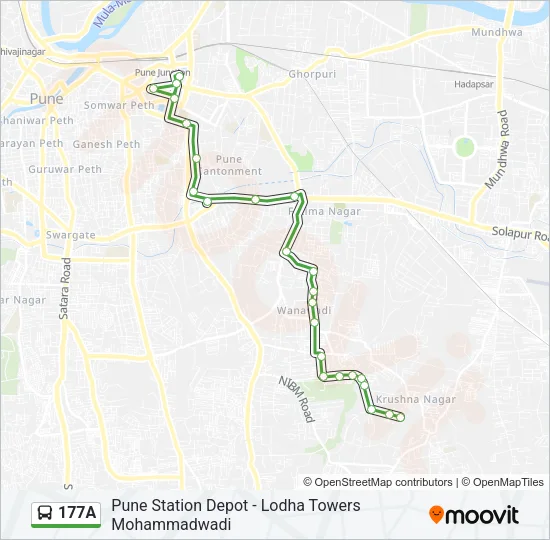 177A Bus Line Map