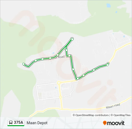 375A Bus Line Map