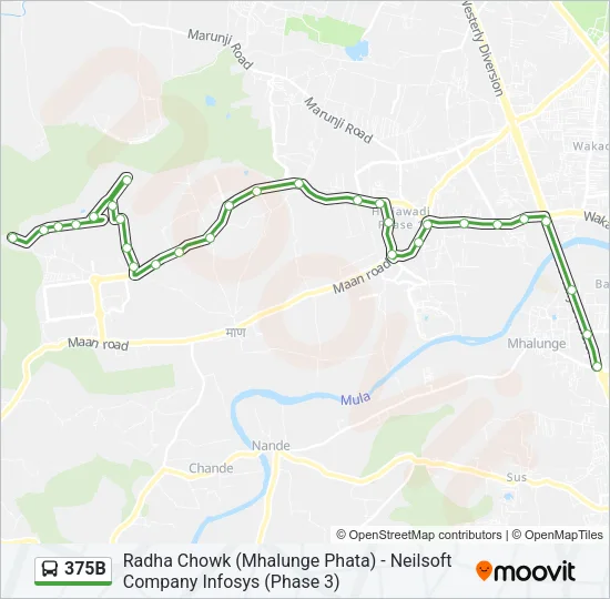 375B Bus Line Map