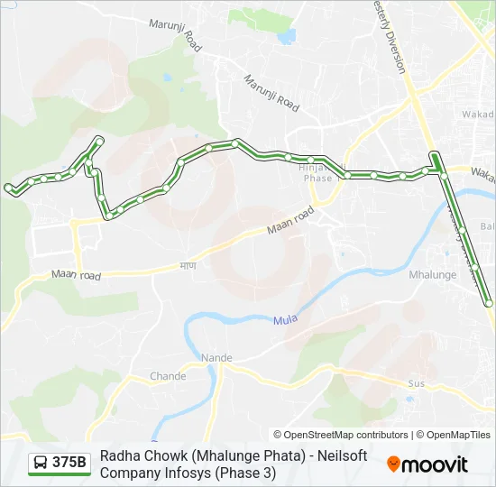 375B Bus Line Map