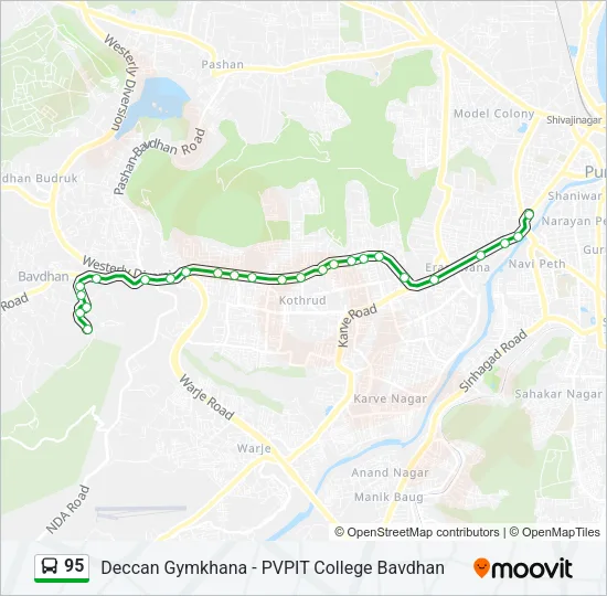 95 Bus Line Map