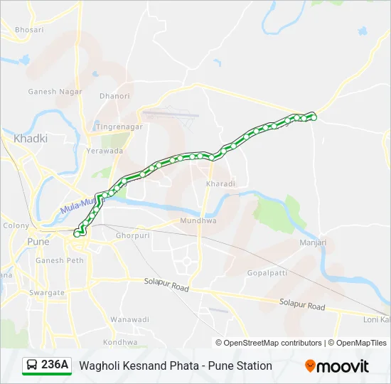 236A Bus Line Map