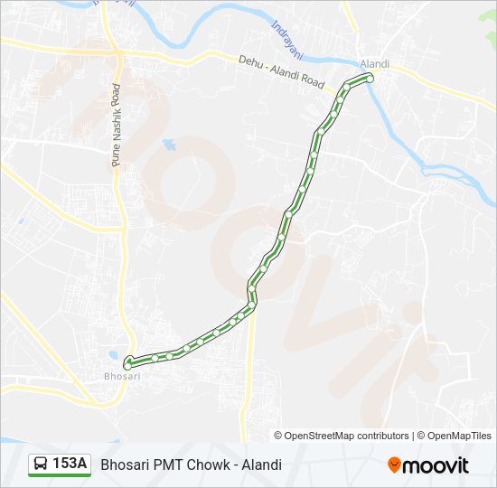 153A Bus Line Map