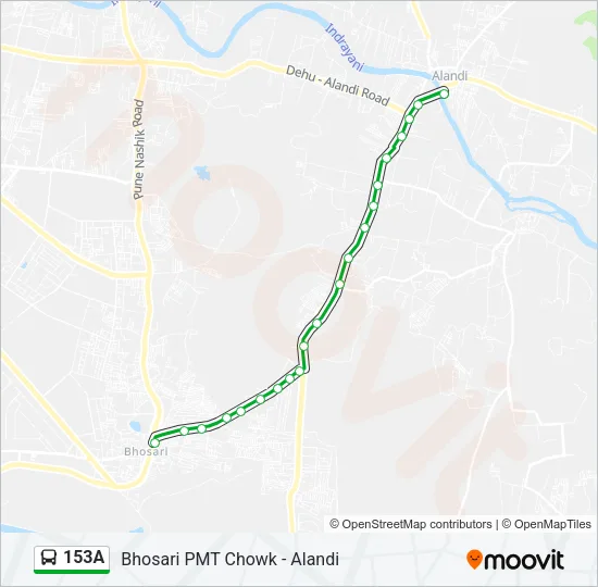 153A Bus Line Map